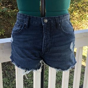 Cheeky cutoff denim shorts